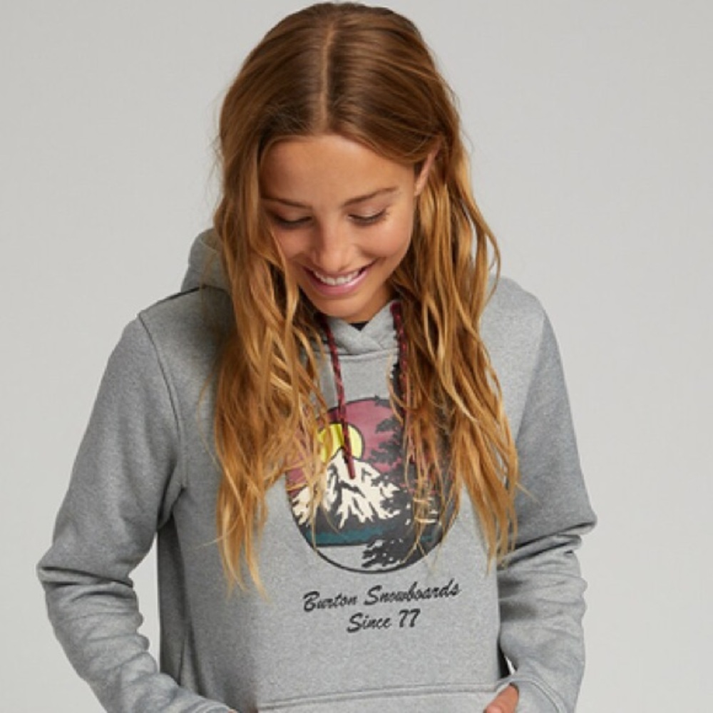 Women's Burton Oak Pullover Fleece Gray Heather